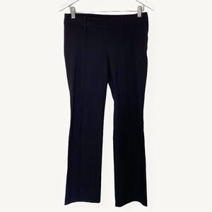 Prada Black Nylon Blend Front Seam Side Zip Dress Pants